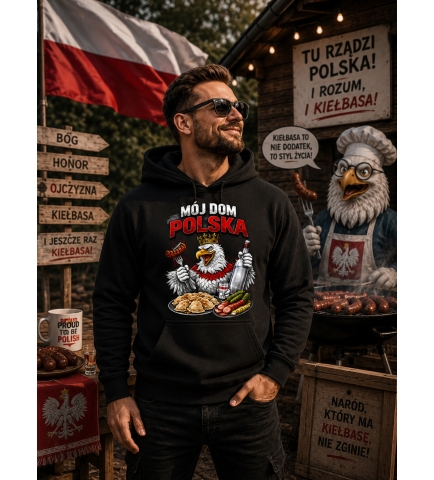 BLUZA Z KAPTUREM PATRIOTYCZNI Mój Dom Polska